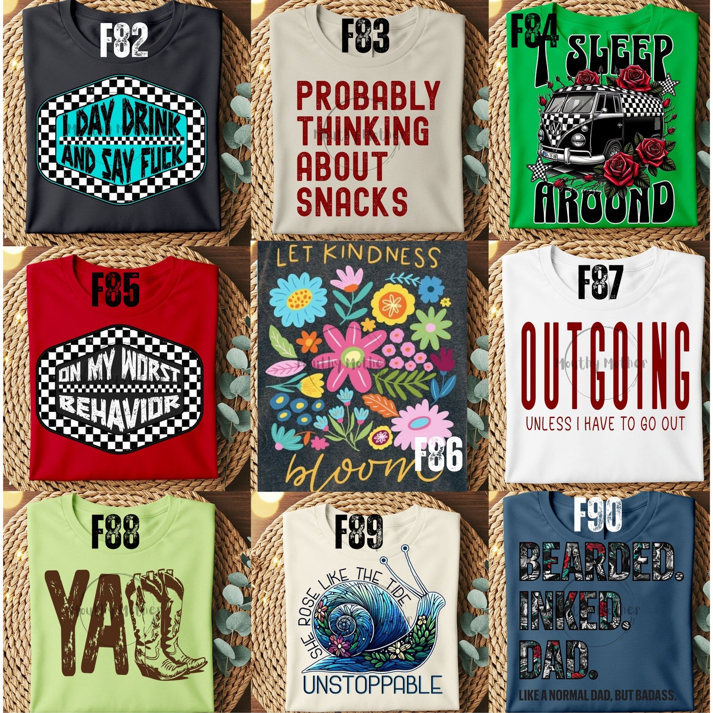 Buffet of Designs Choices