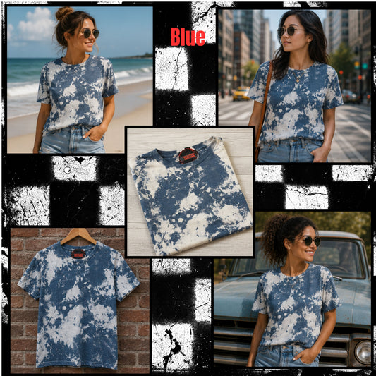 Blue Acid Wash Tee