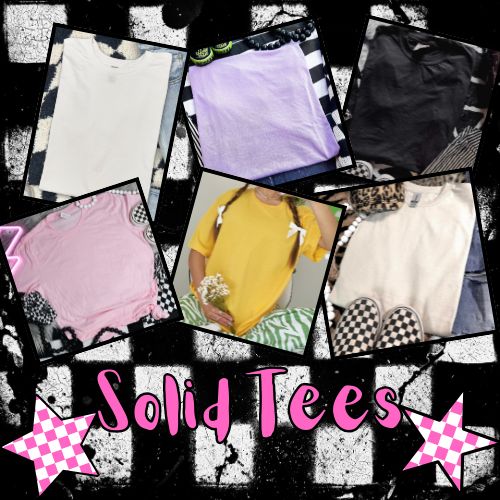 $12.00 Solid Tees